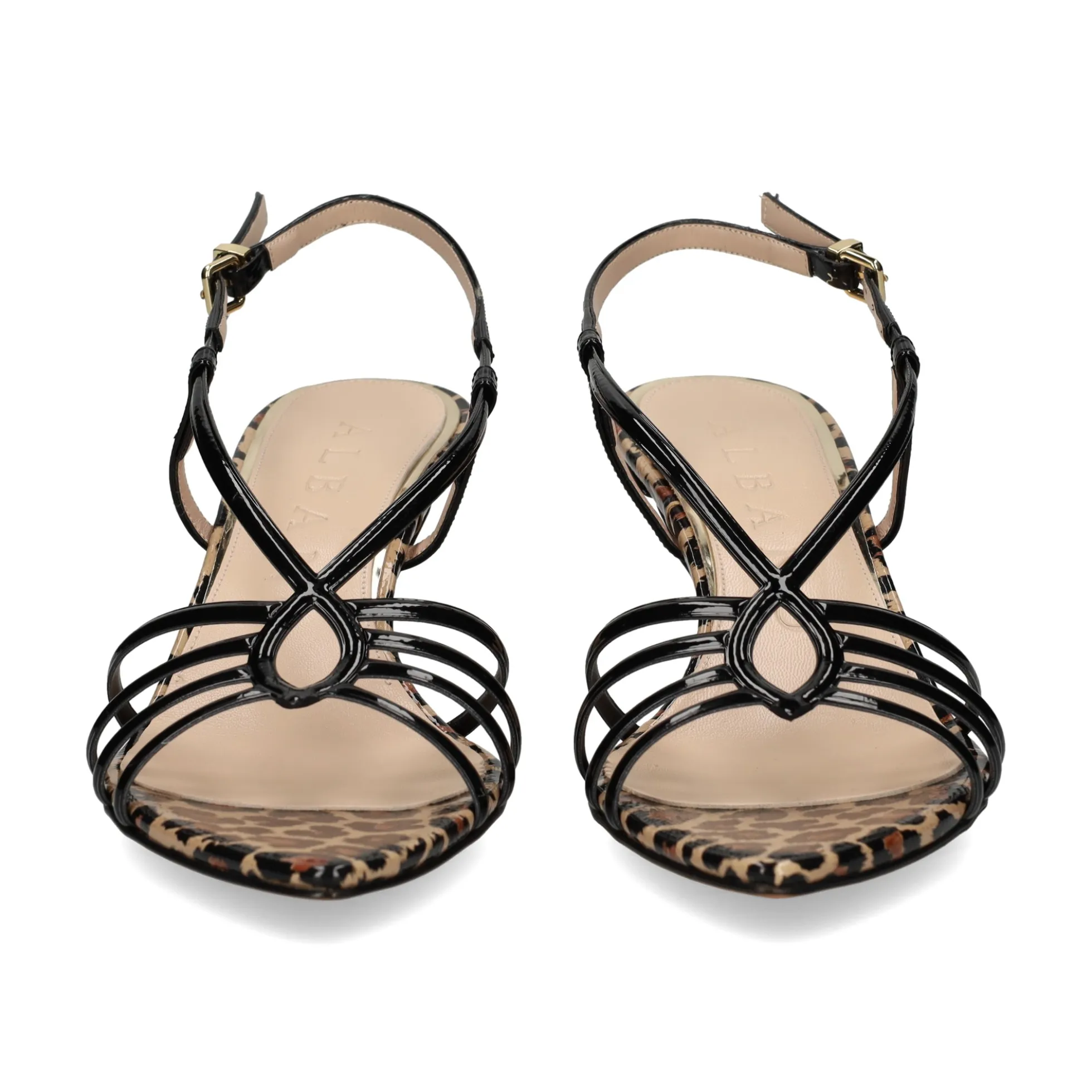 ALBANO Sandalias con tacón de Mujer 5344 / 17 NEGRO/LEOPARDO