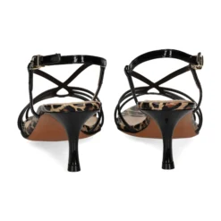 ALBANO Sandalias con tacón de Mujer 5344 / 17 NEGRO/LEOPARDO