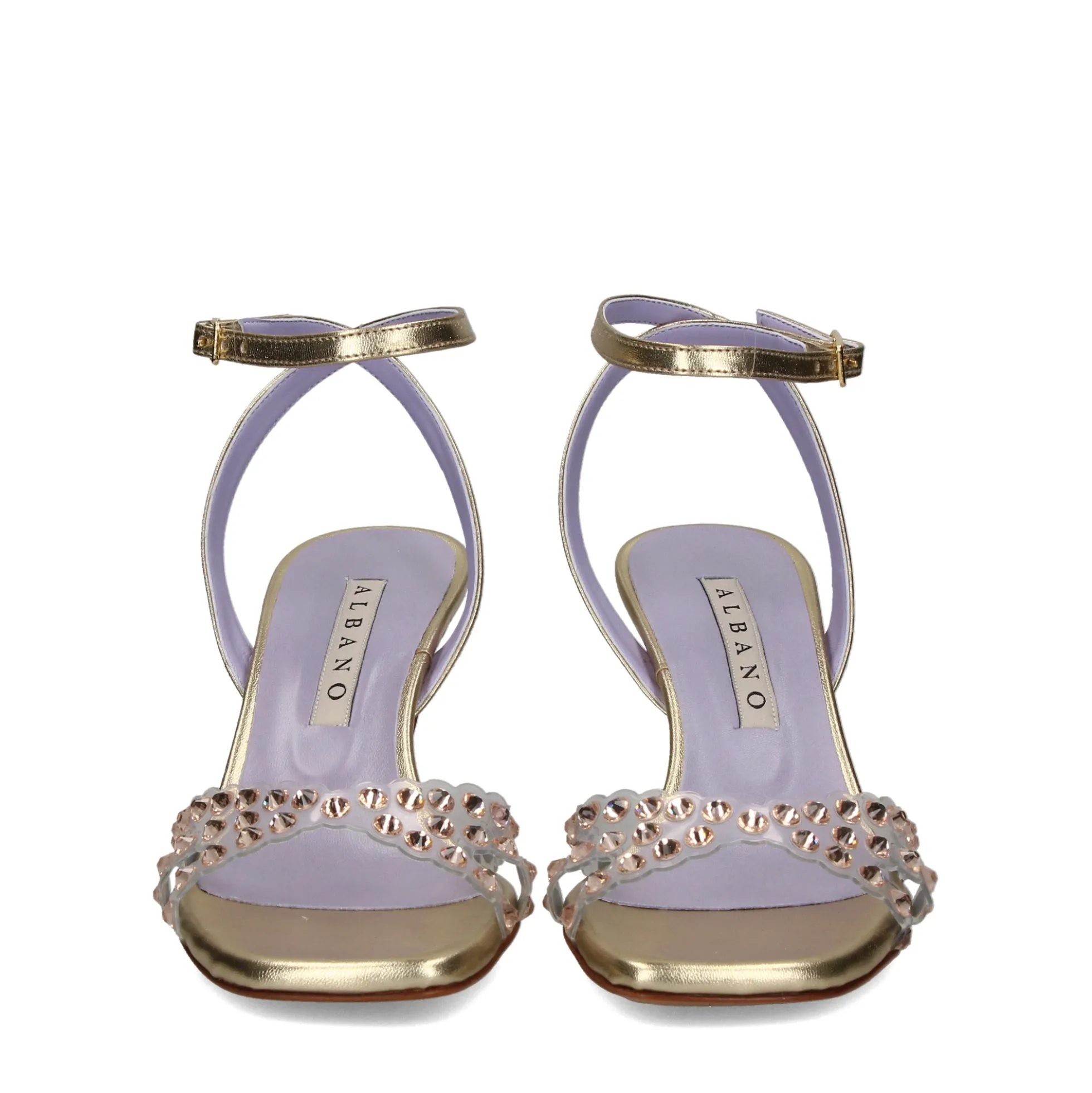 ALBANO Sandalias con tacón de Mujer 3393 / 21 PLATINO