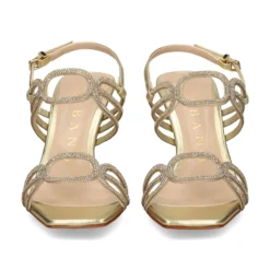 ALBANO Sandalias con tacón de Mujer 5530 PLATINO