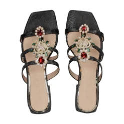 ALBANO Sandalias planas de Mujer 5421 / 2 NEGRO
