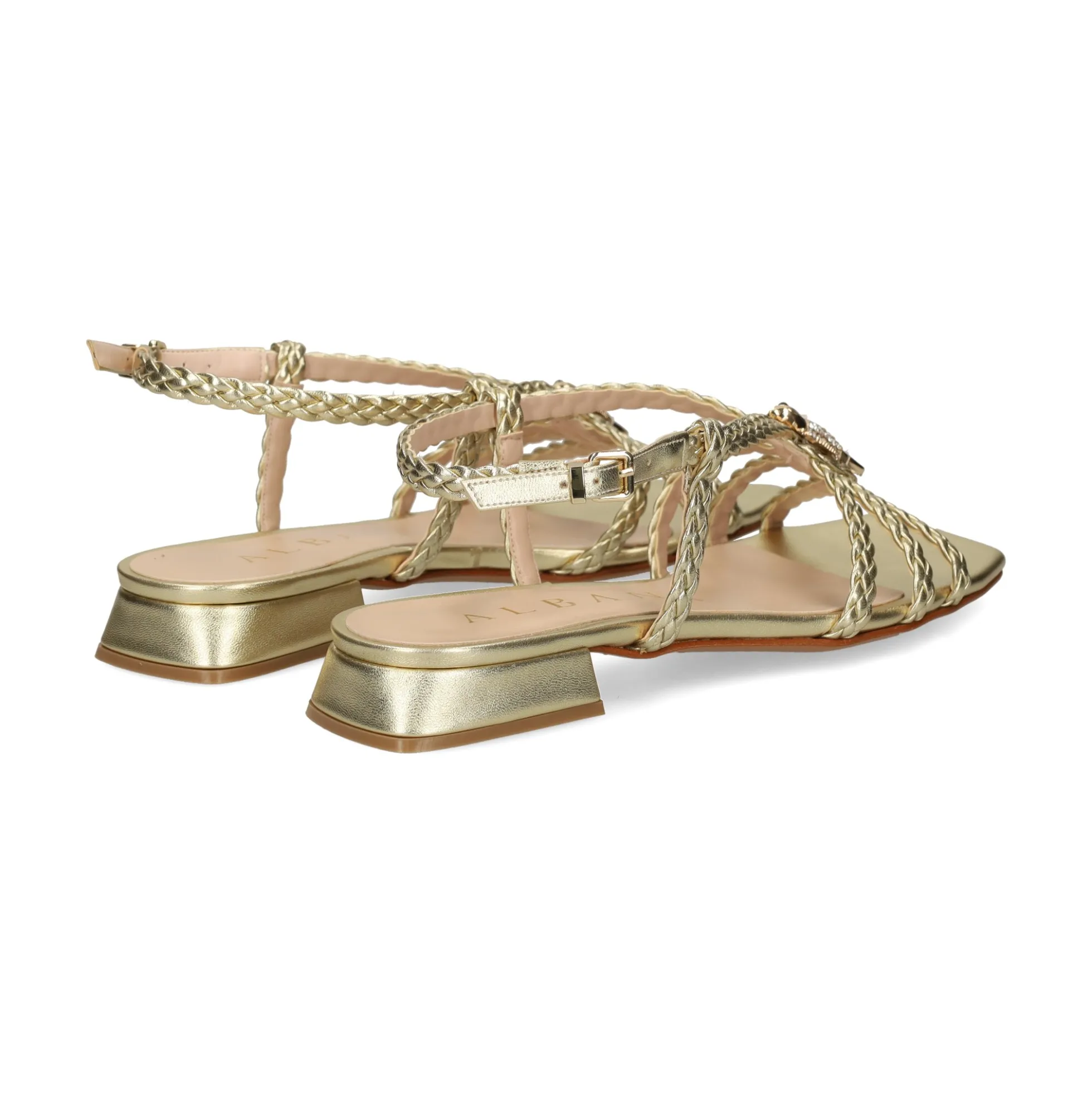 ALBANO Sandalias planas de Mujer 5623 PLATINO