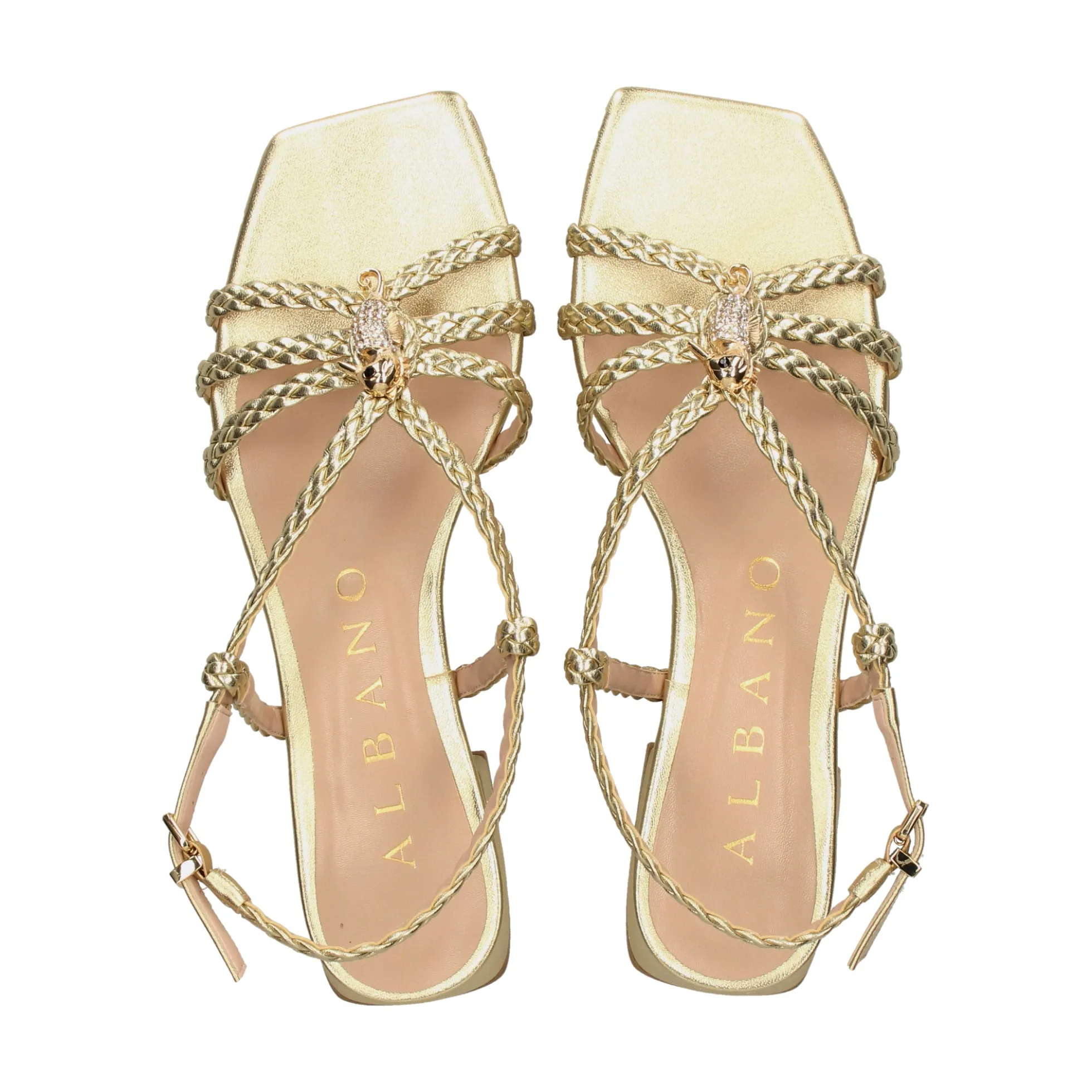 ALBANO Sandalias planas de Mujer 5623 PLATINO