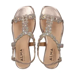 ALMA BLUE Sandalias cuña de Mujer V24AB2087 BRONCE