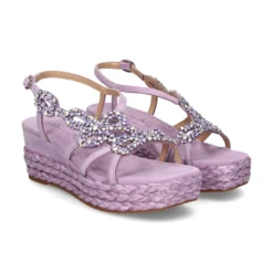 ALMA EN PENA Sandalias cuña de Mujer 574 LILA