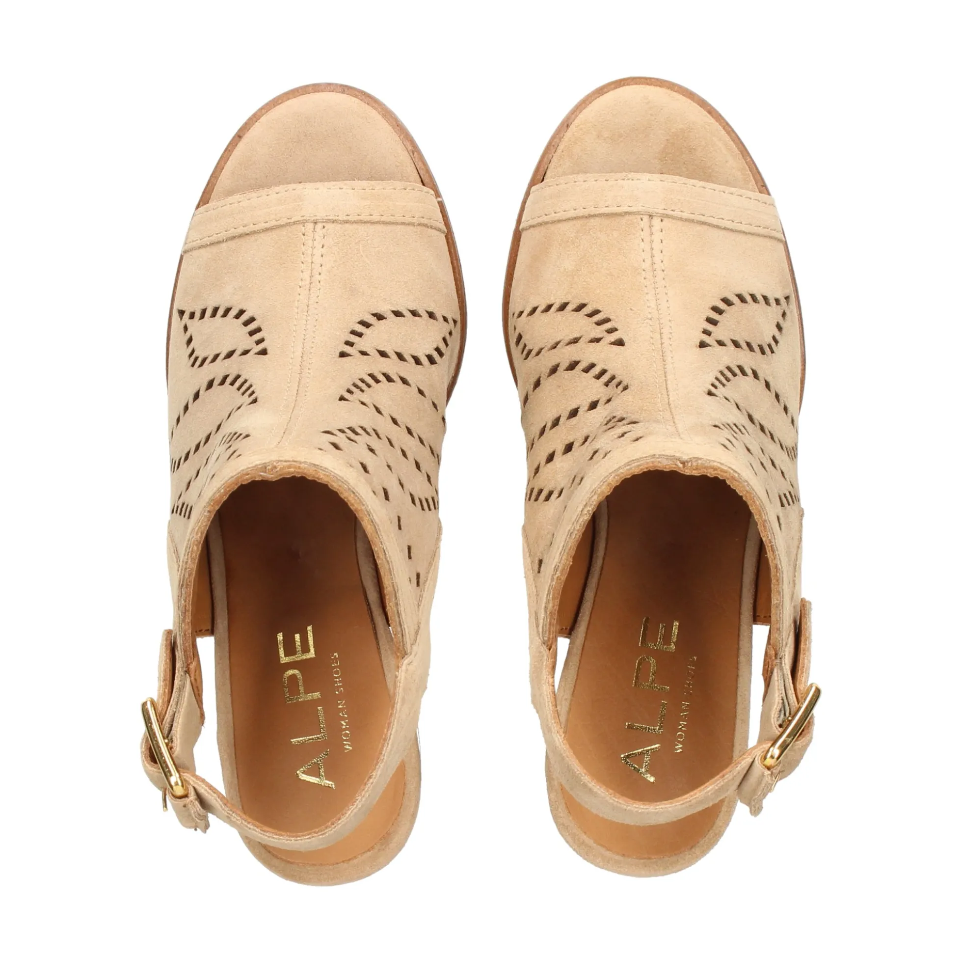 ALPE Sandalias con tacón de Mujer 509611 08 ARENA