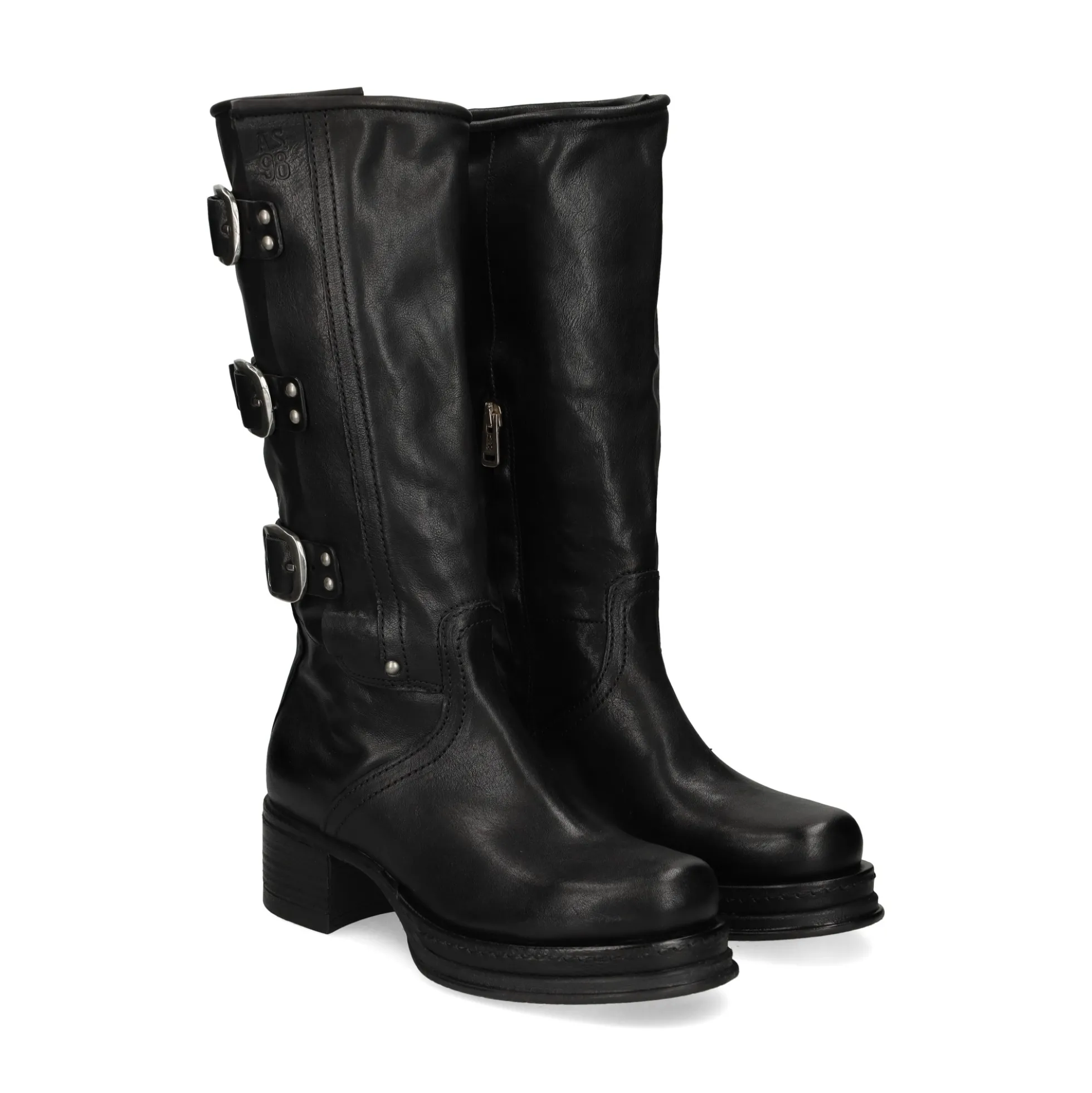 A.S.98 Botas con tacón de Mujer B52314 NEGRO