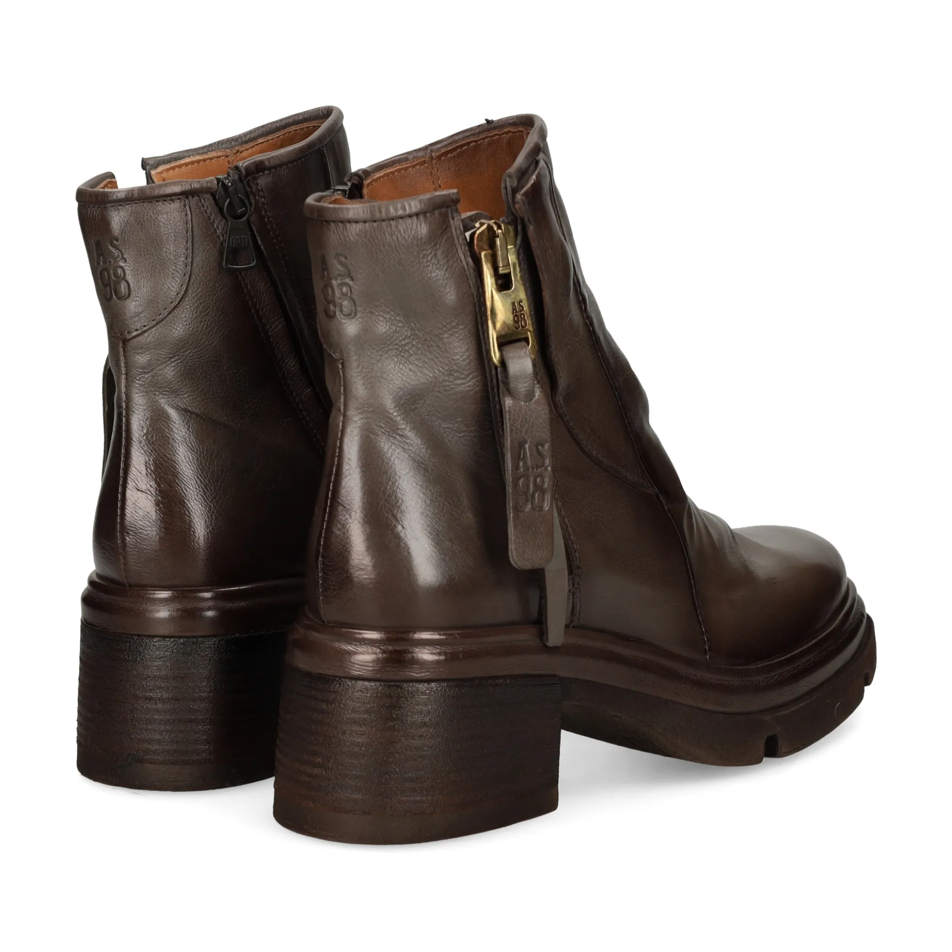 A.S.98 Botines con tacón de Mujer A89230 6579 BASALTO