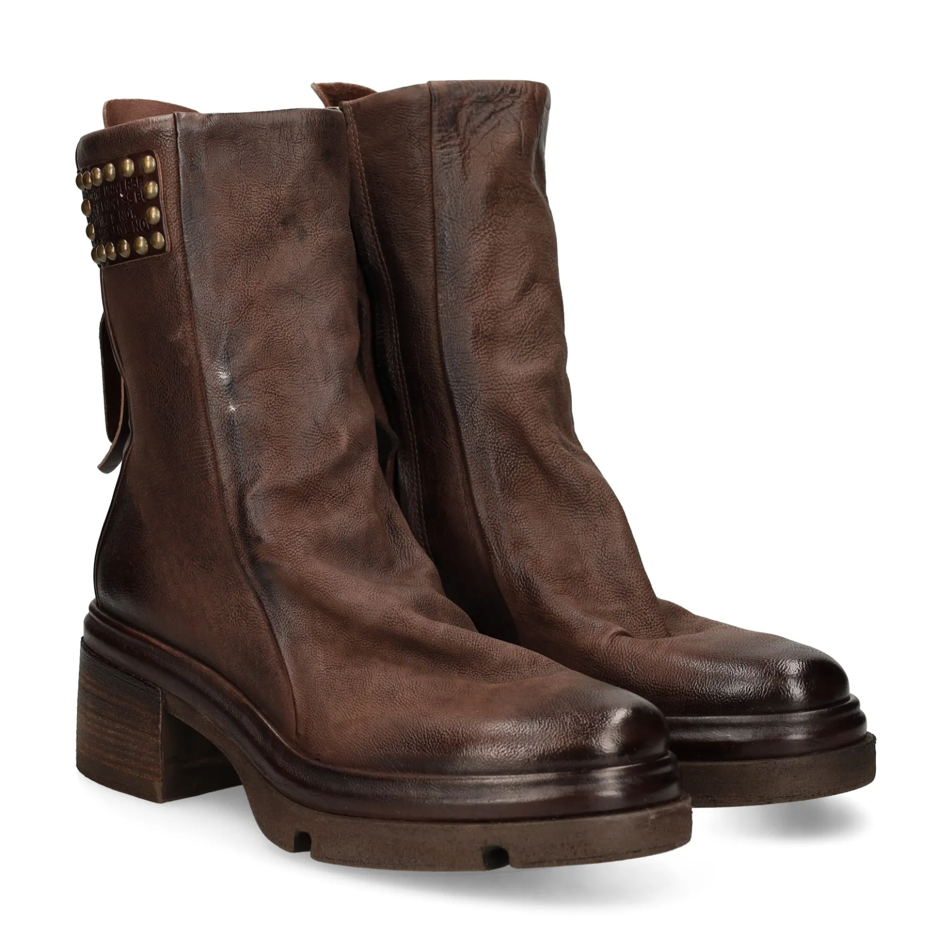 A.S.98 Botines con tacón de Mujer A89227 6144 EBANO