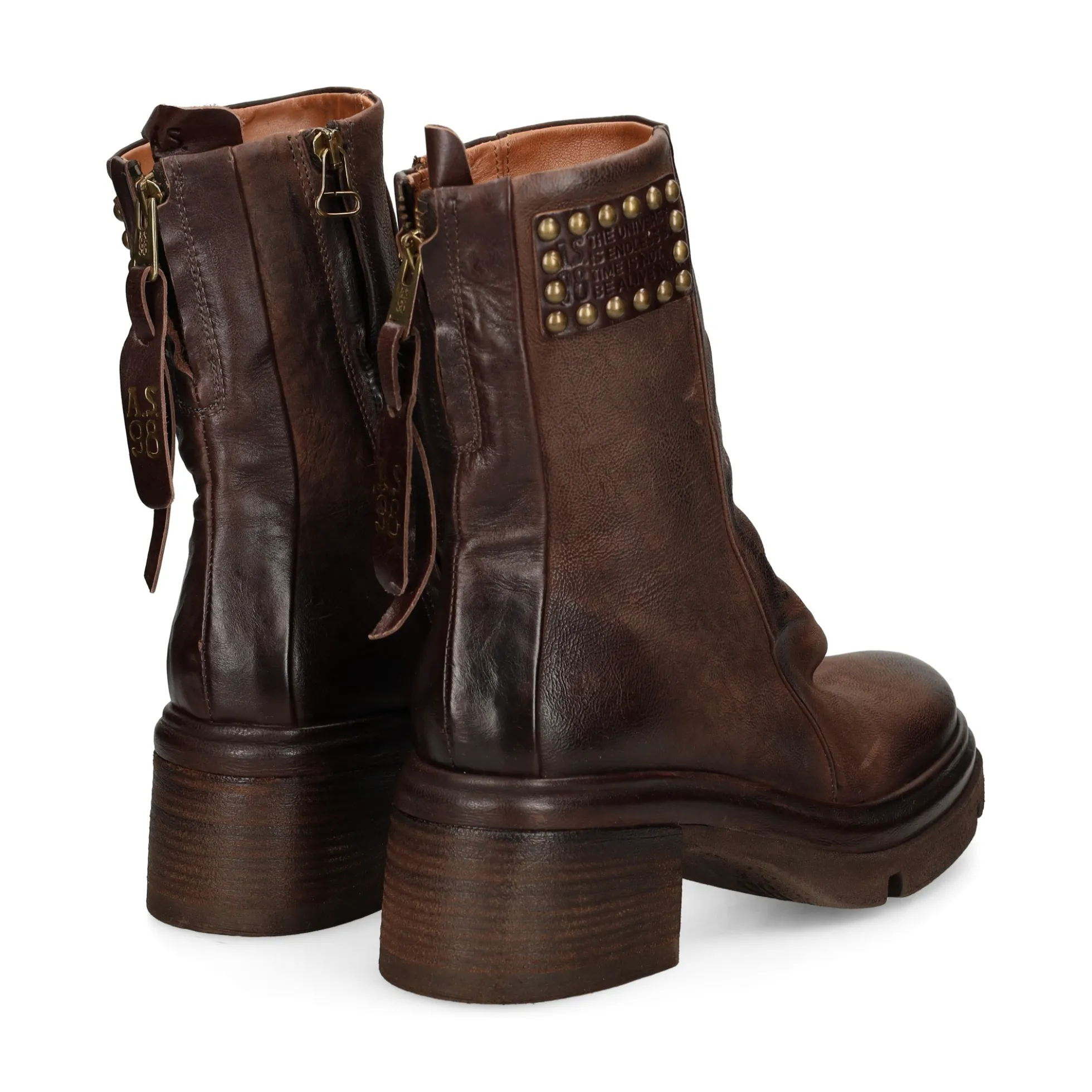 A.S.98 Botines con tacón de Mujer A89227 6144 EBANO