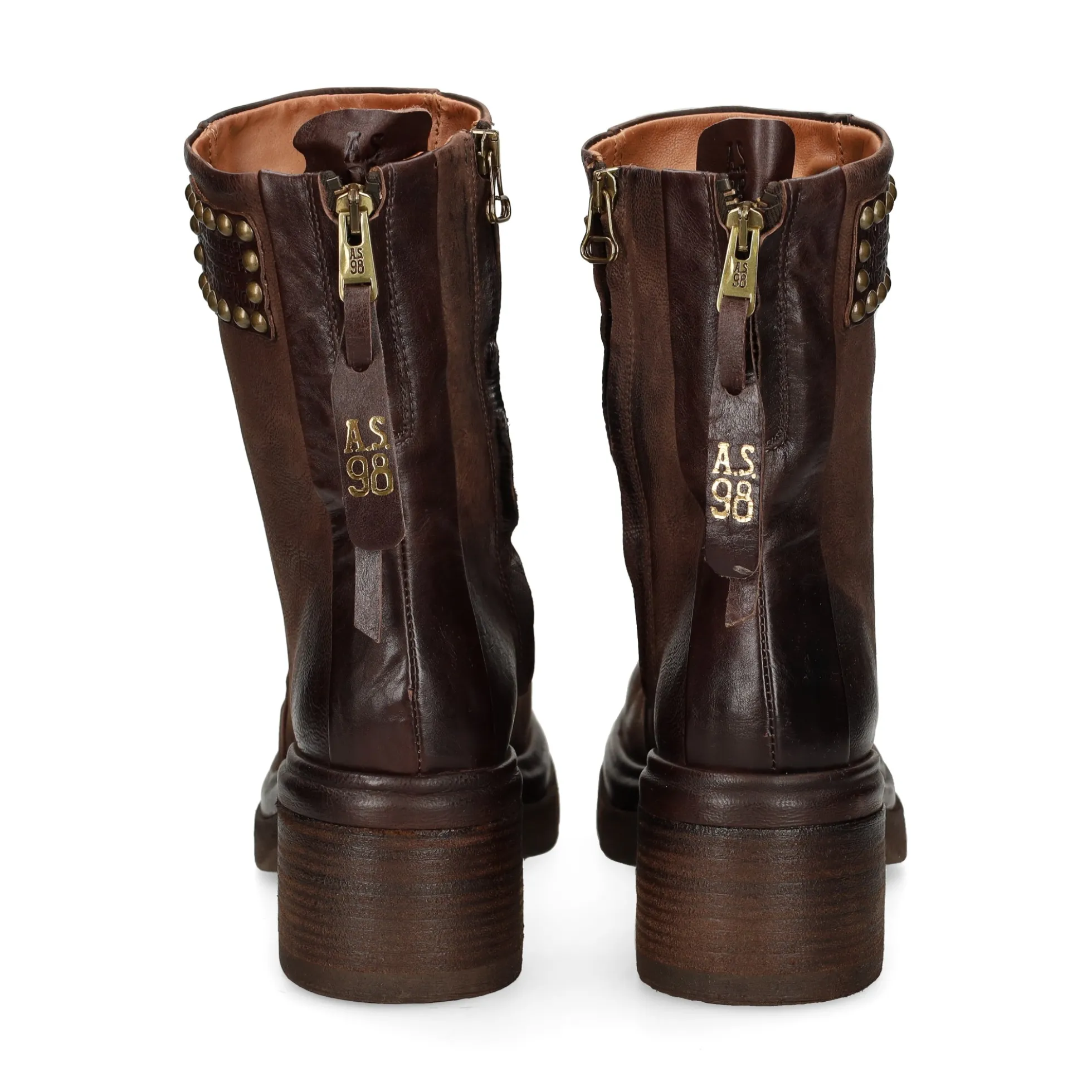 A.S.98 Botines con tacón de Mujer A89227 6144 EBANO