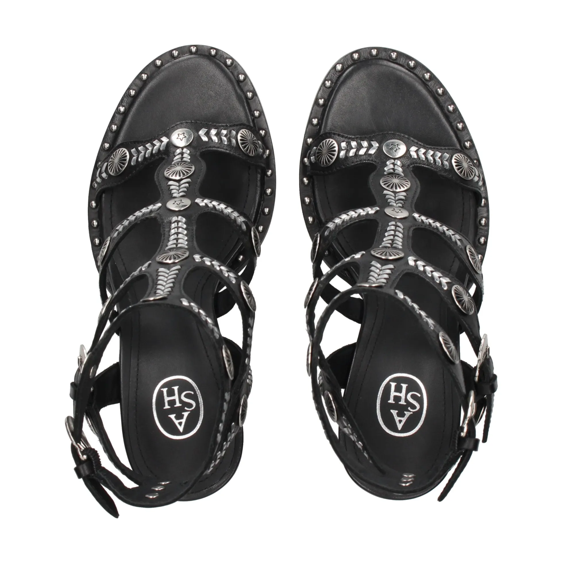 ASH Sandalias con tacón de Mujer KASHMIR01 NEGRO