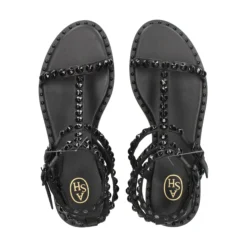 ASH Sandalias planas de Mujer PLAY BIS 006 NEGRO