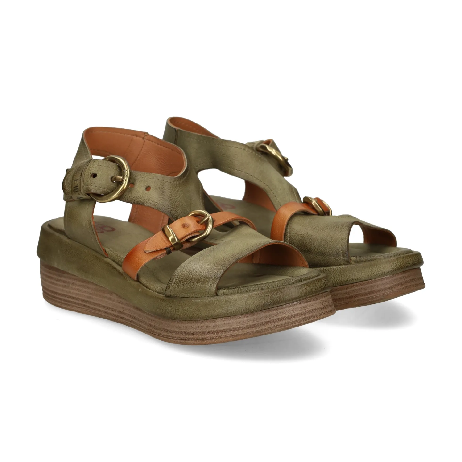 A.S.98 Sandalias con plataforma de Mujer C02006 0001 GREEN+TDM