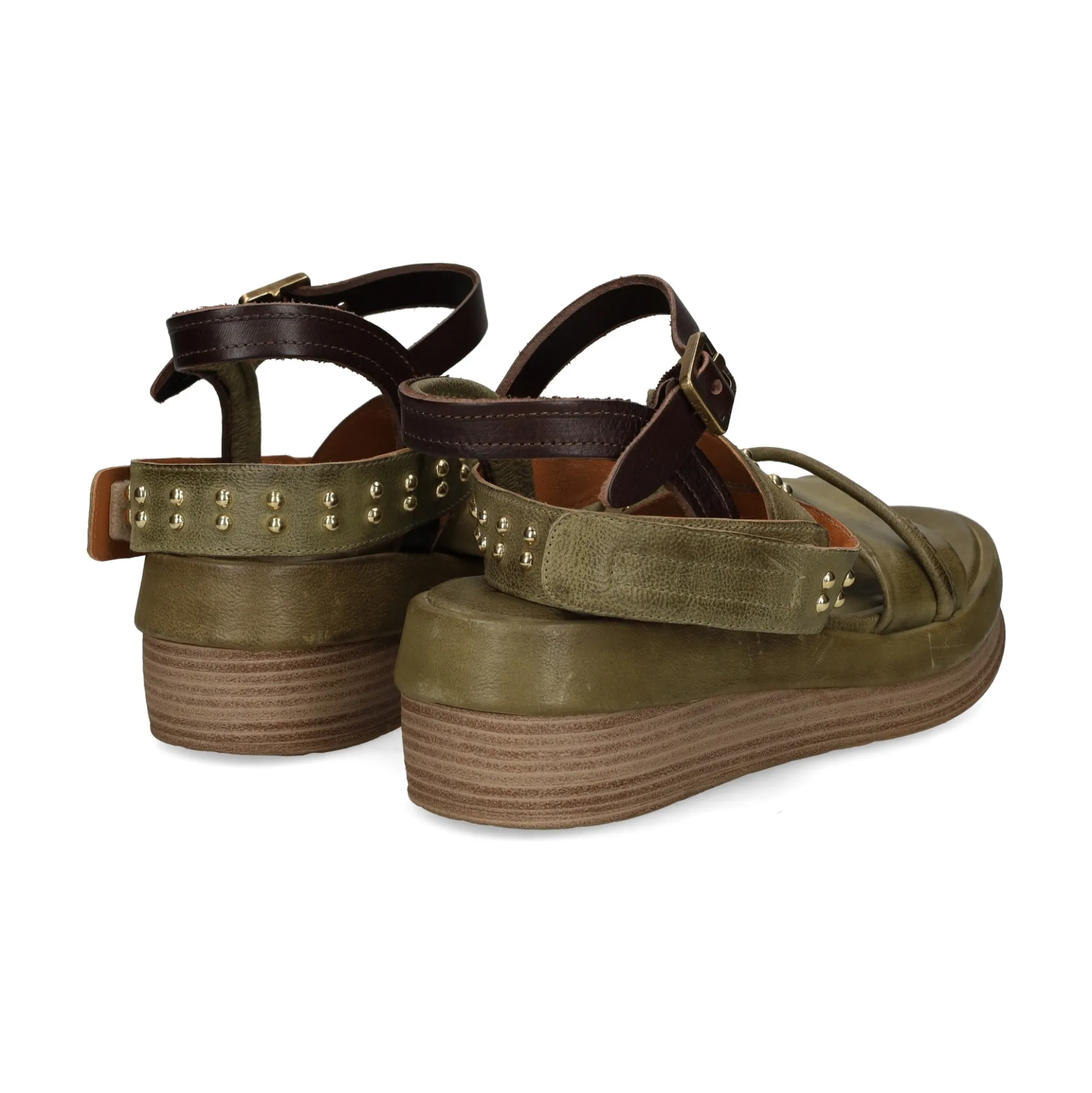 A.S.98 Sandalias con plataforma de Mujer C02001 0002 GREEN+TDM