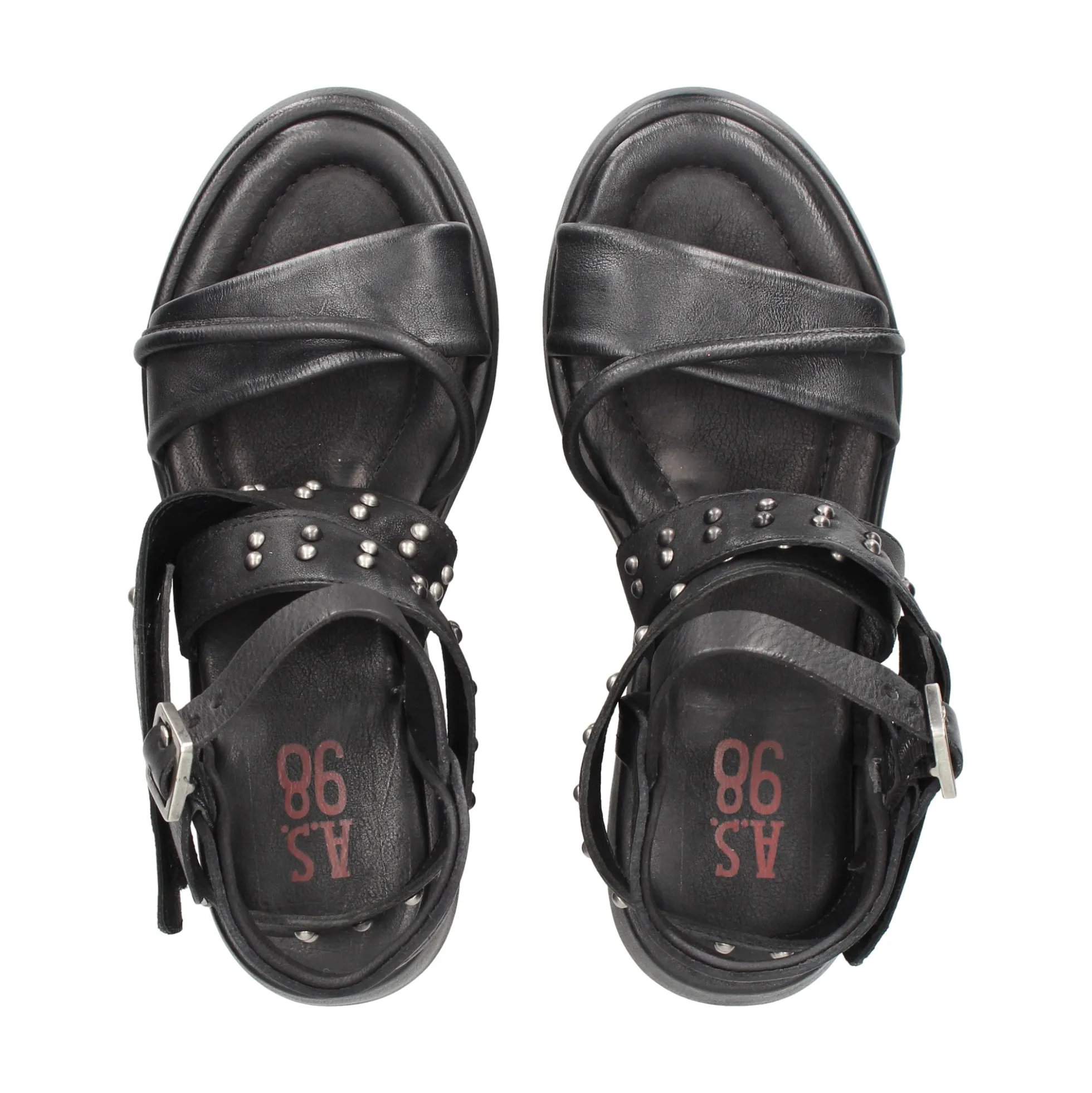 A.S.98 Sandalias con plataforma de Mujer C02001 6002 NEGRO