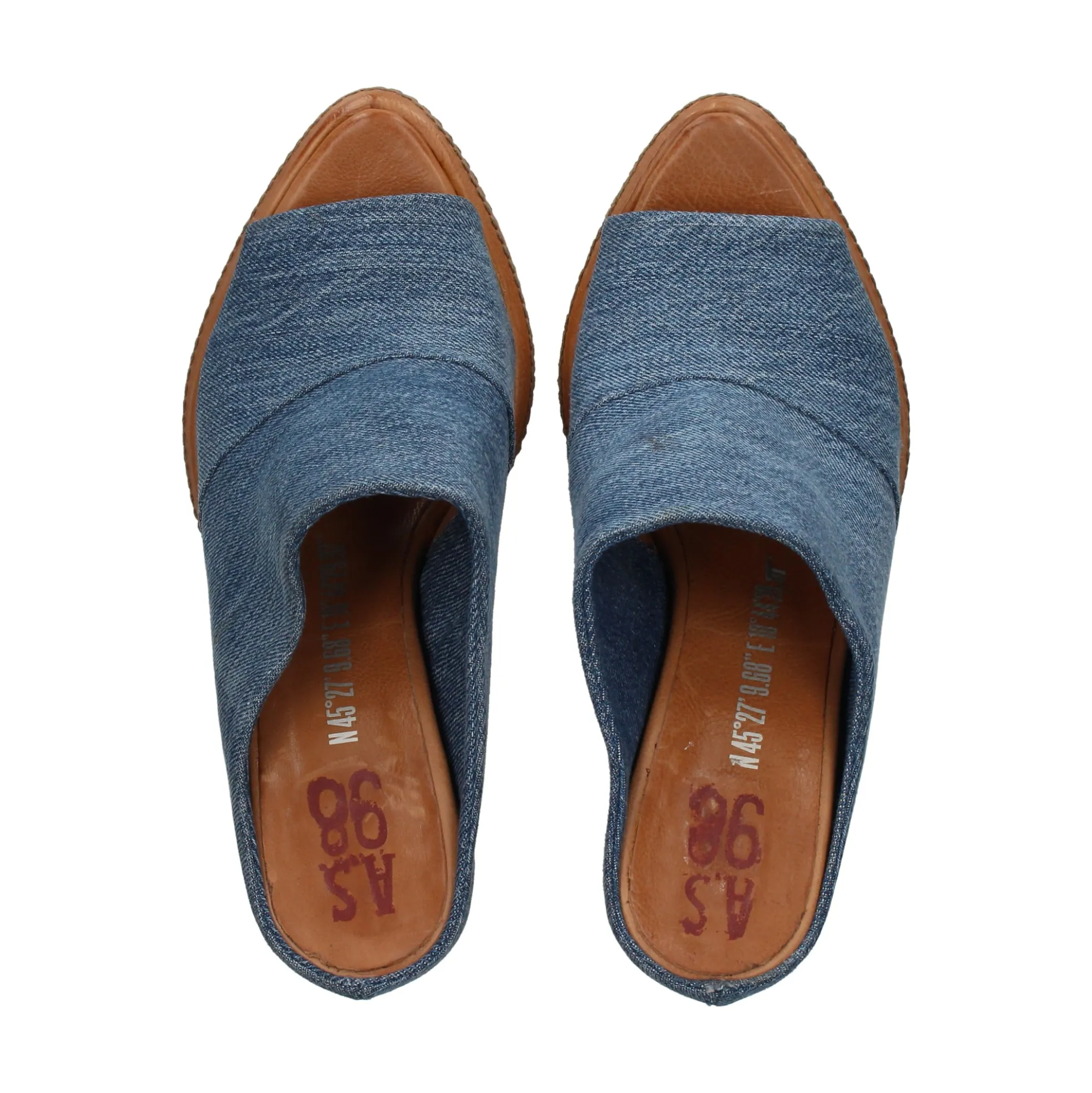 A.S.98 Sandalias con plataforma de Mujer B28004 201 0001 BLU+CA