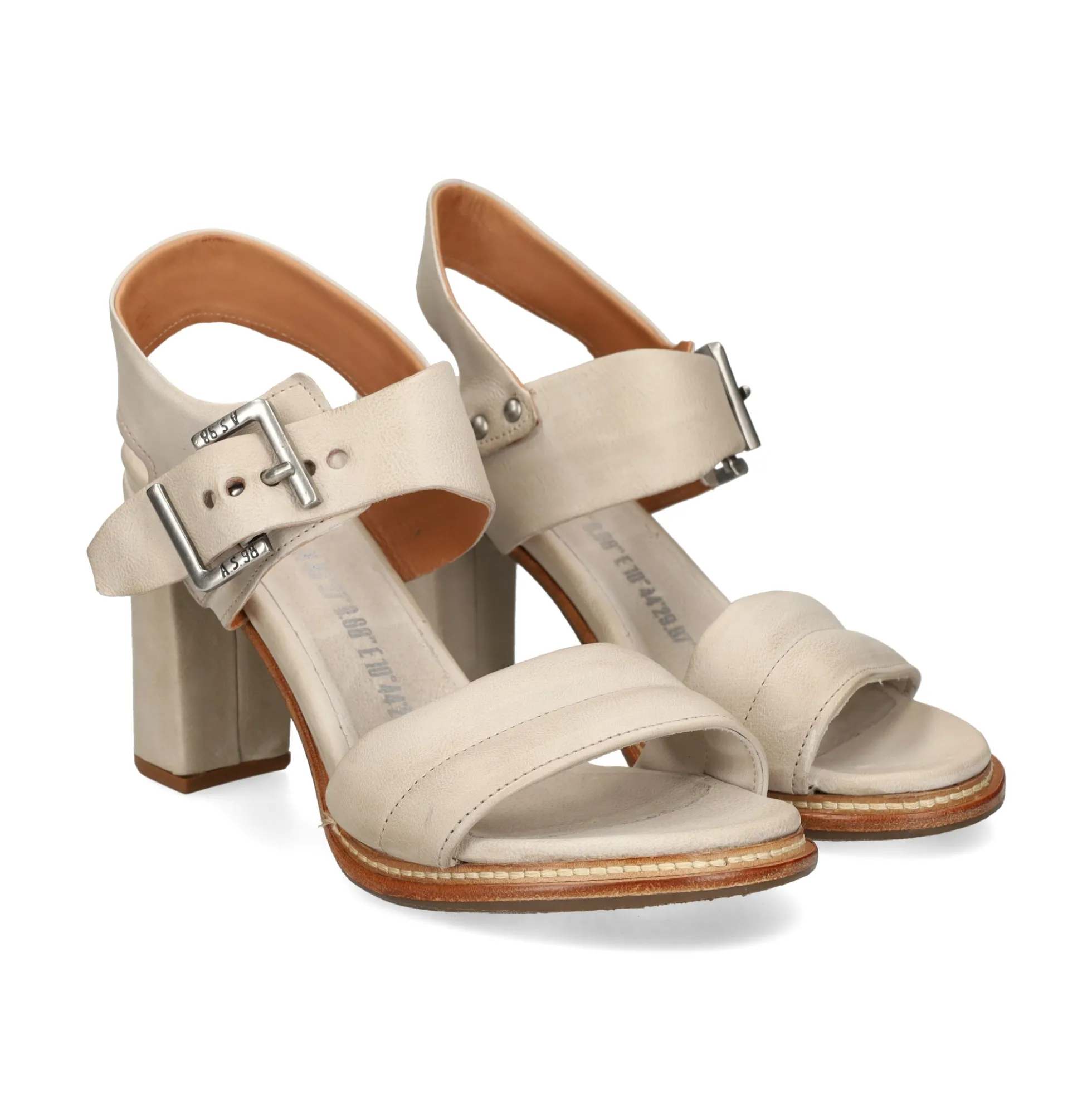 A.S.98 Sandalias con tacón de Mujer 589039 101 6336 ICE
