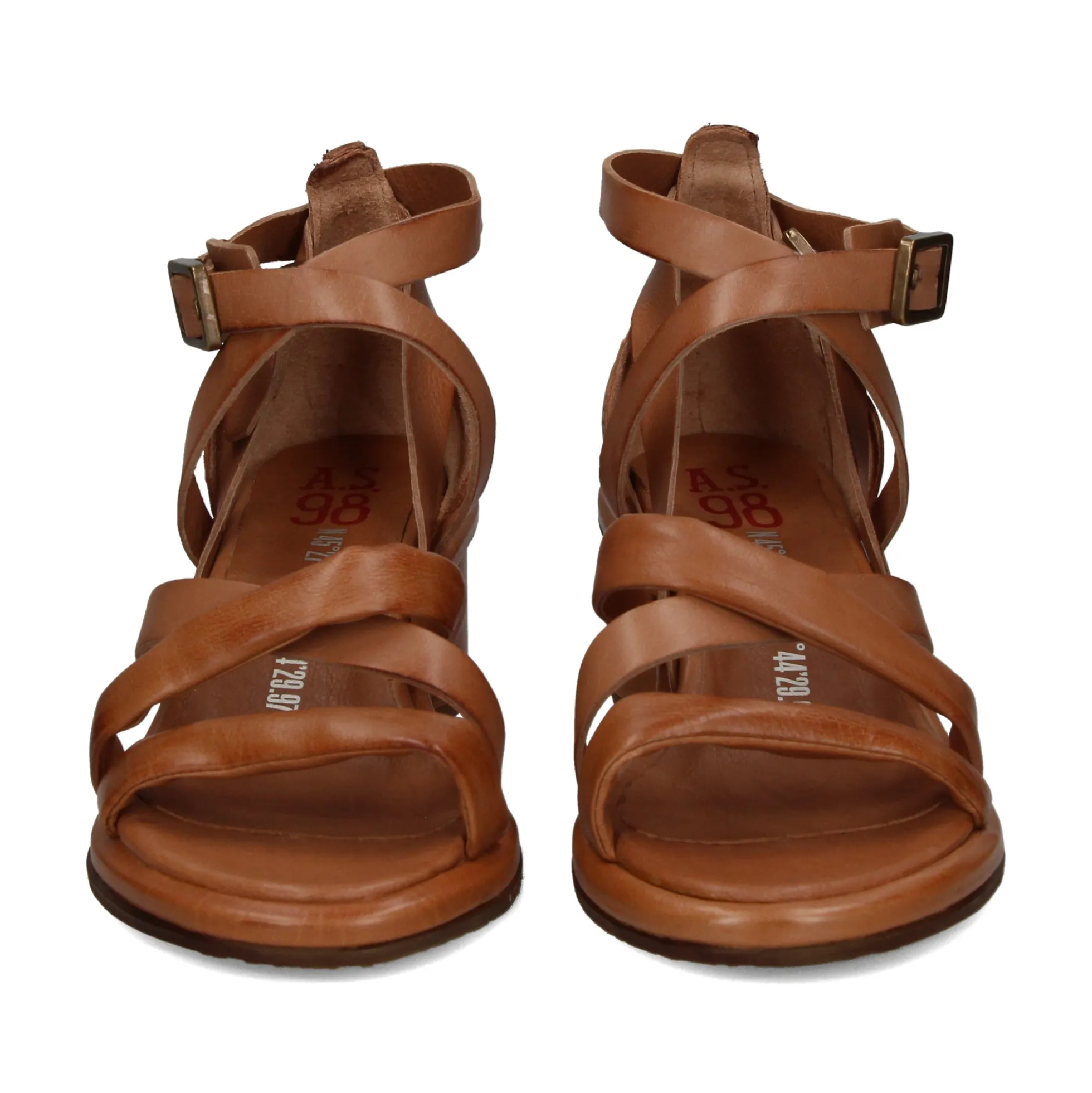 A.S.98 Sandalias con tacón de Mujer B23004 201 6020 CAMEL