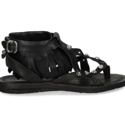 A.S.98 Sandalias planas de Mujer A16069 6002 NEGRO