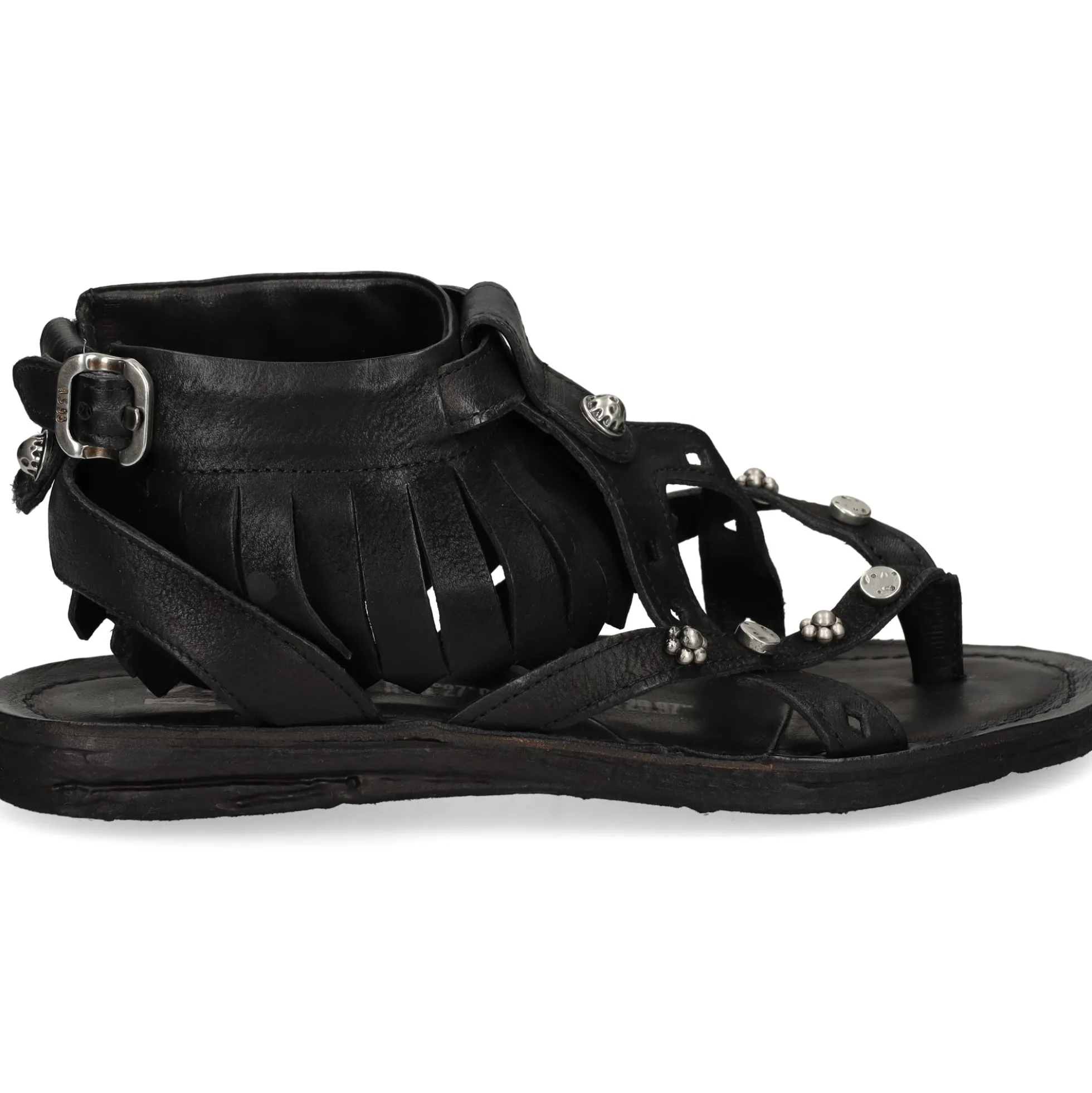 A.S.98 Sandalias planas de Mujer A16069 6002 NEGRO