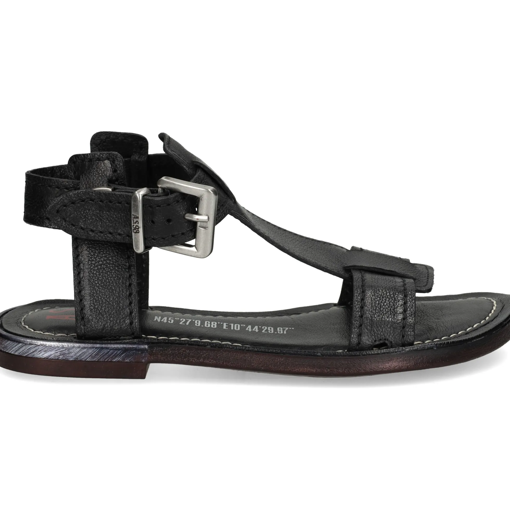 A.S.98 Sandalias planas de Mujer B94006 6002 NEGRO