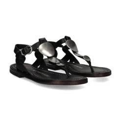 A.S.98 Sandalias planas de Mujer B94004 6002 NEGRO