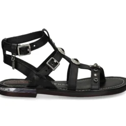 A.S.98 Sandalias planas de Mujer B94002 6002 NEGRO