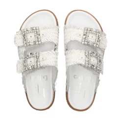 BEFREE Sandalias planas de Mujer VICKY-271 BLANCO