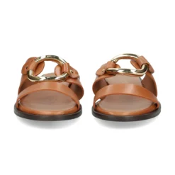 BEFREE Sandalias planas de Mujer NICE-110 CAMEL