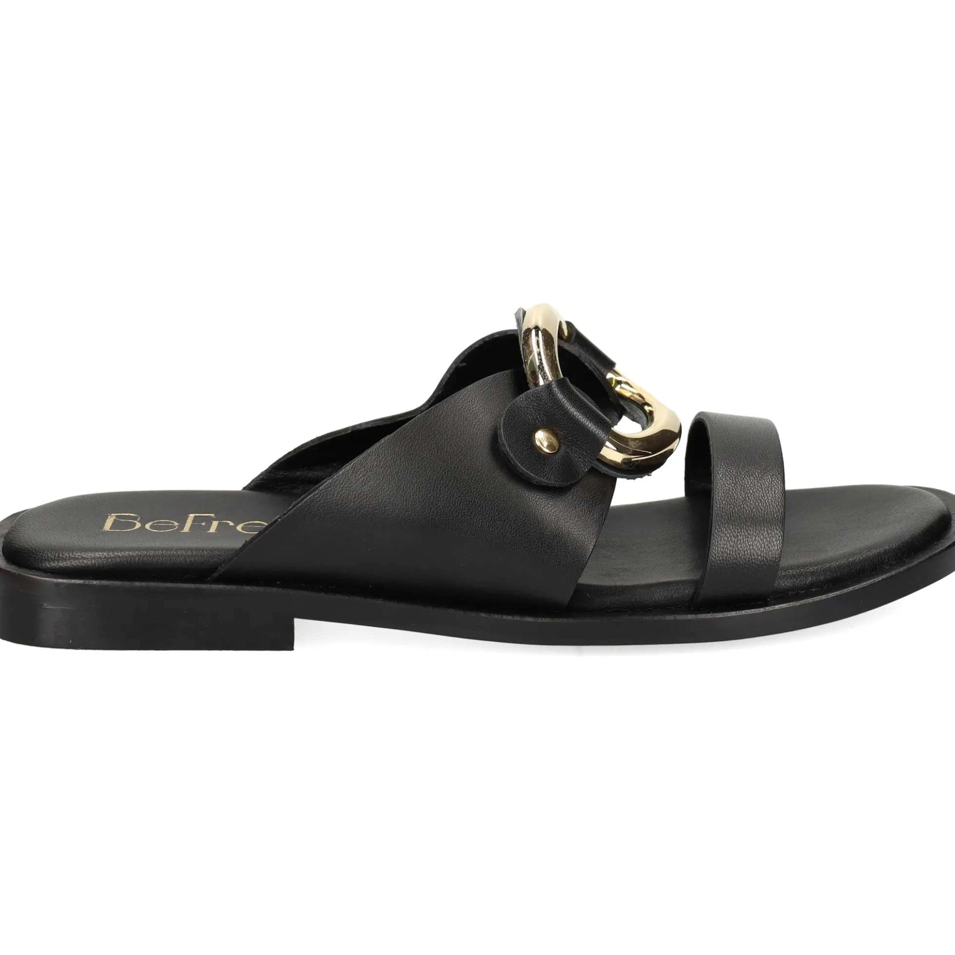 BEFREE Sandalias planas de Mujer NICE-110 NEGRO