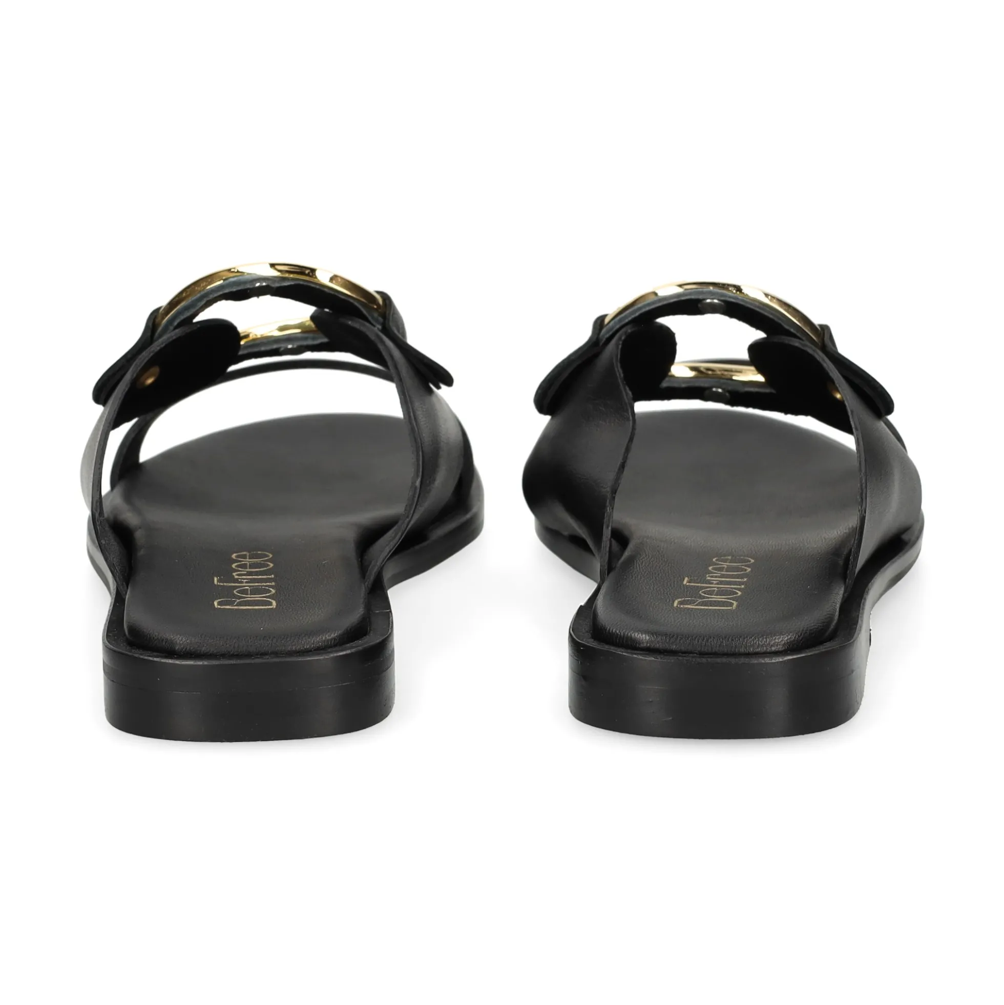 BEFREE Sandalias planas de Mujer NICE-110 NEGRO