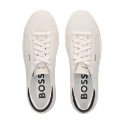 BOSS Zapatillas de Hombre Belwar_Tenn_tb 121-Open White