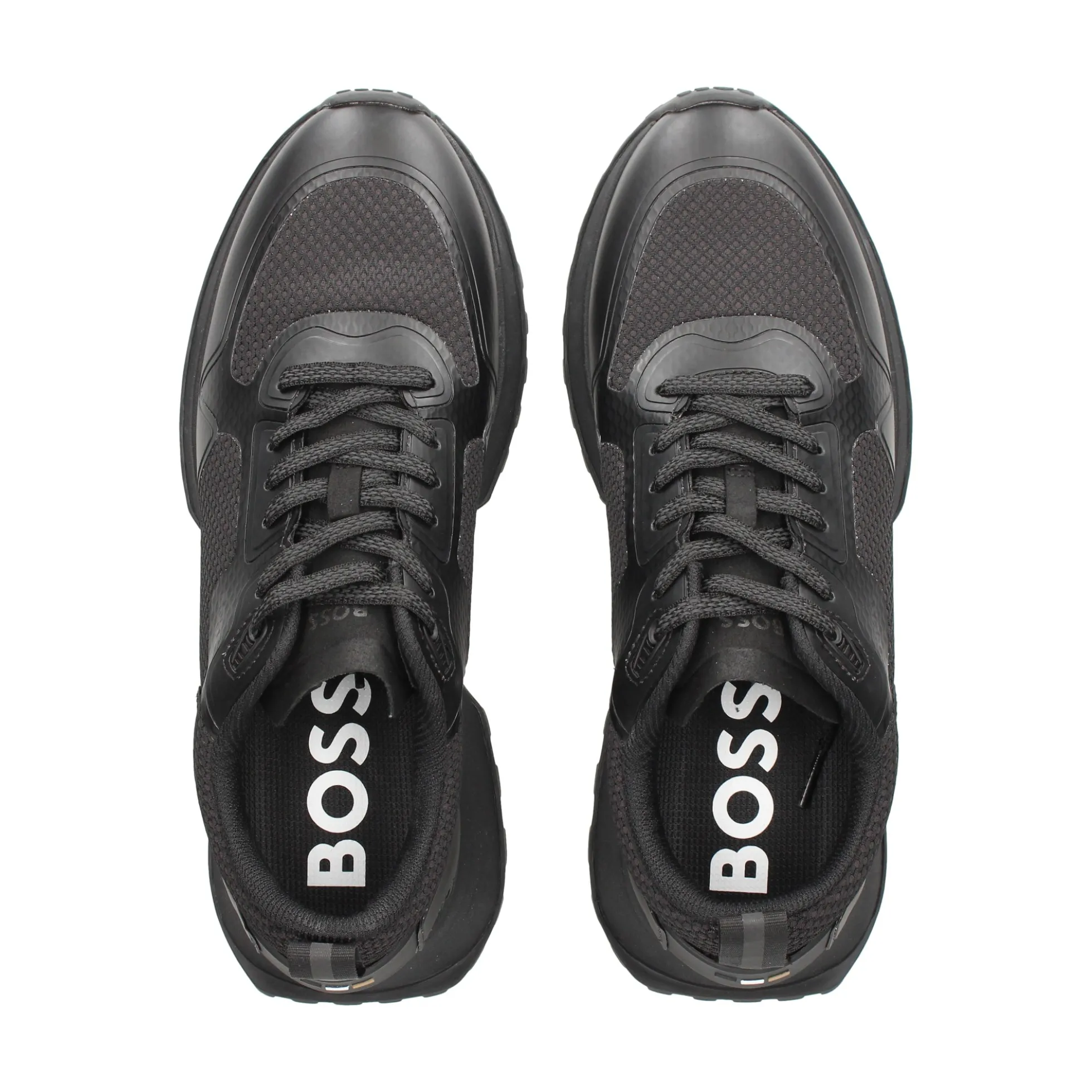 BOSS Zapatillas de Hombre Jonah_Runn_meth 009 NEGRO
