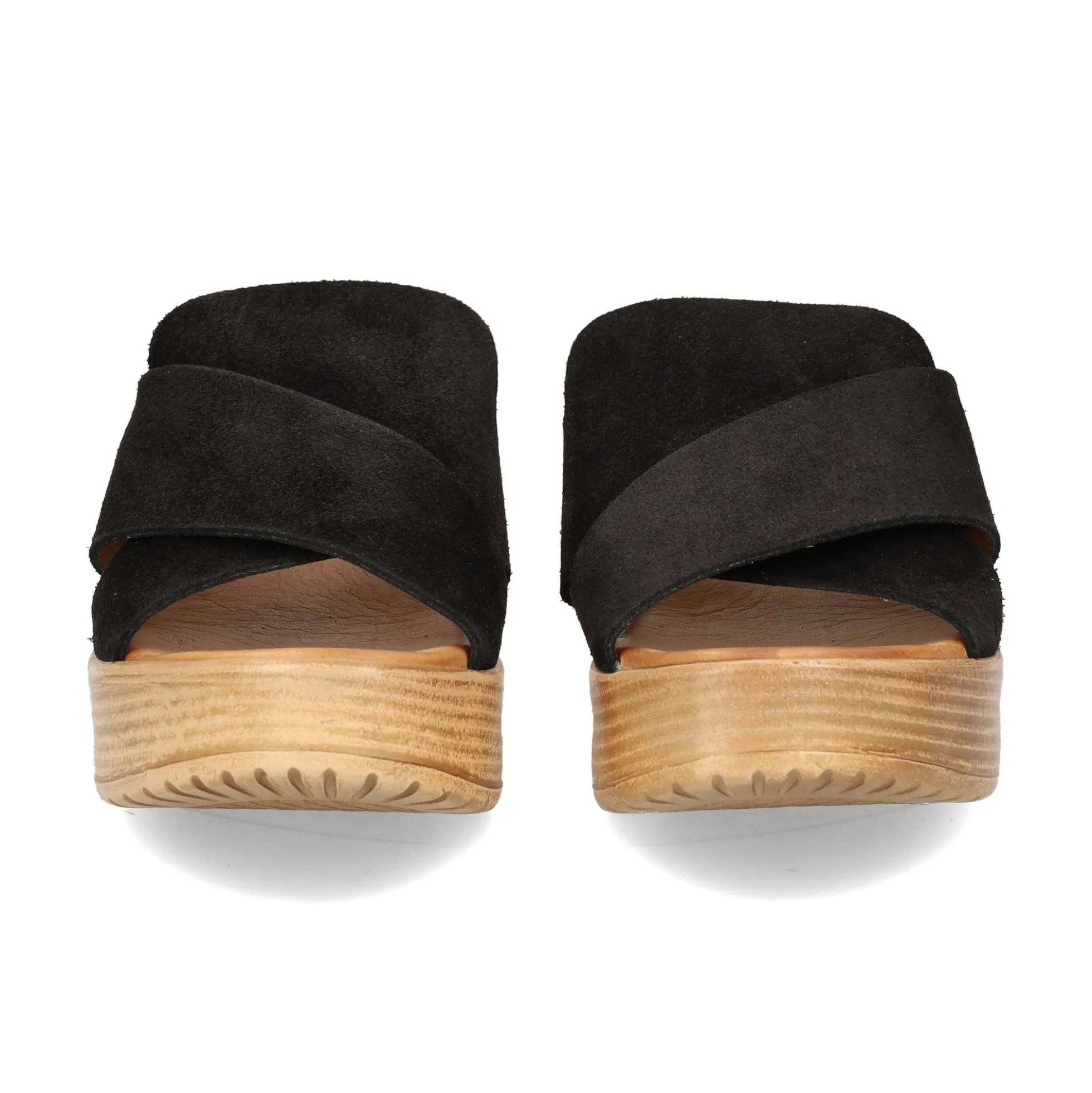 BUENO Sandalias con plataforma de Mujer WA4703 NEGRO