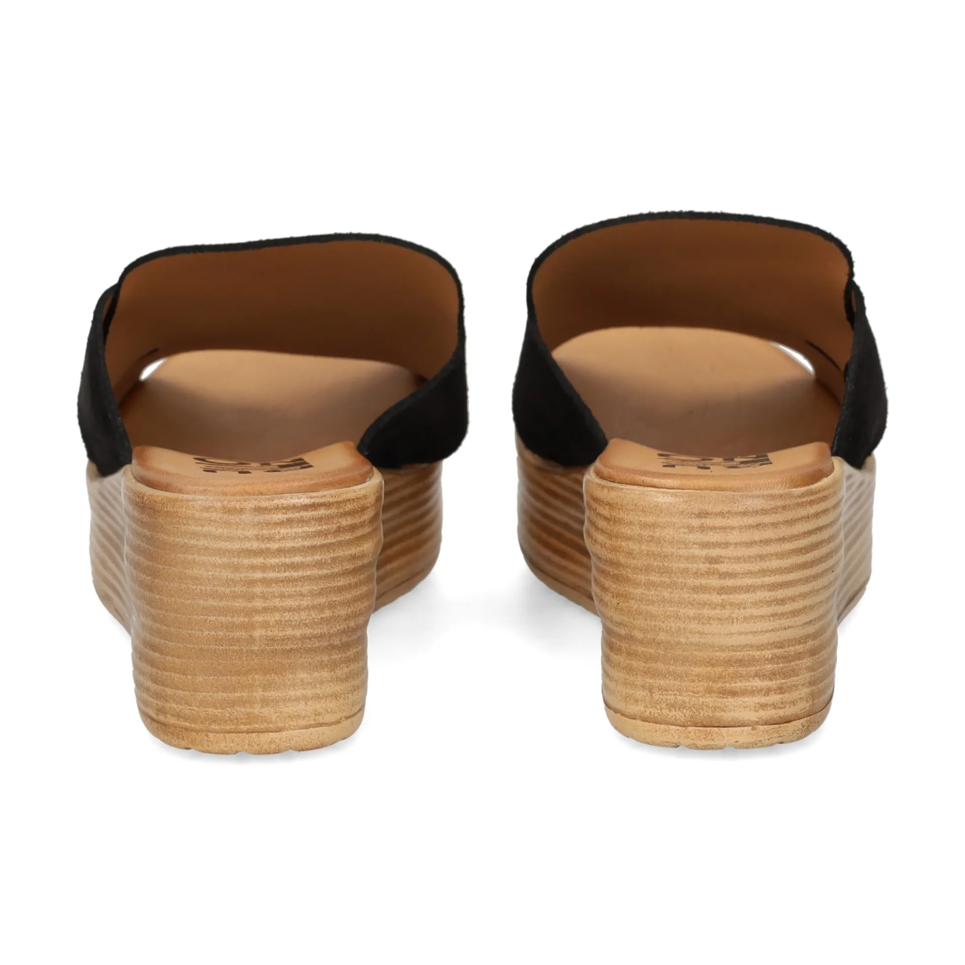 BUENO Sandalias con plataforma de Mujer WA4703 NEGRO