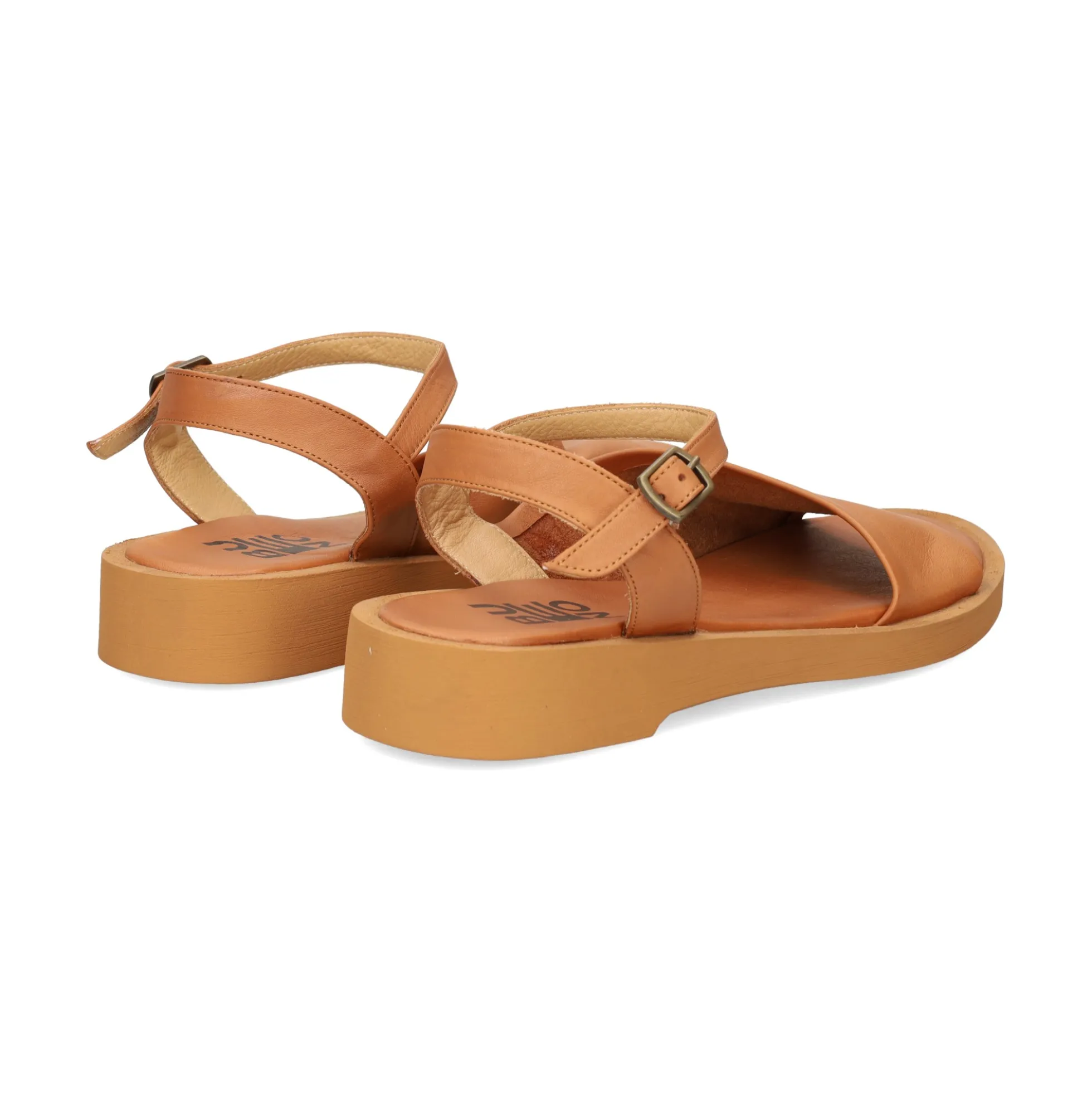 BUENO Sandalias planas de Mujer WY2901 DARK COCONUT