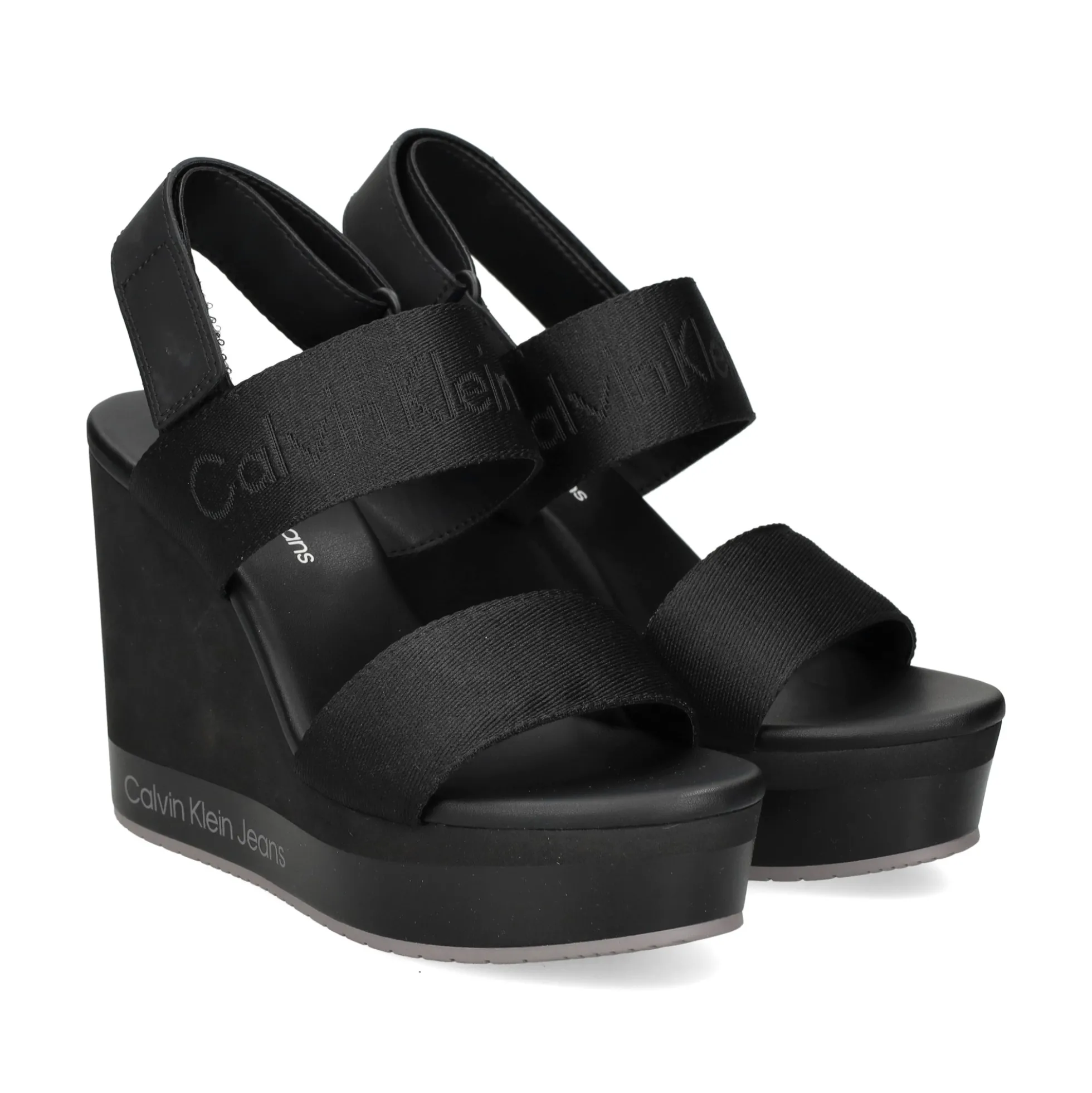 CALVIN KLEIN Sandalias cuña de Mujer YW0YW01360 0GO BLACK