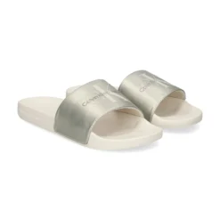 CALVIN KLEIN Sandalias planas de Mujer YW0YW01243 0GI CREAMY WHIT