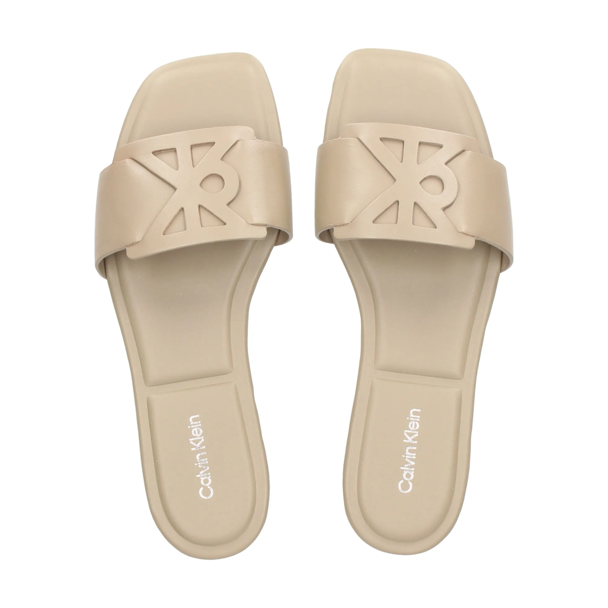 CALVIN KLEIN Sandalias planas de Mujer HW0HW03128 PBO Gris topo