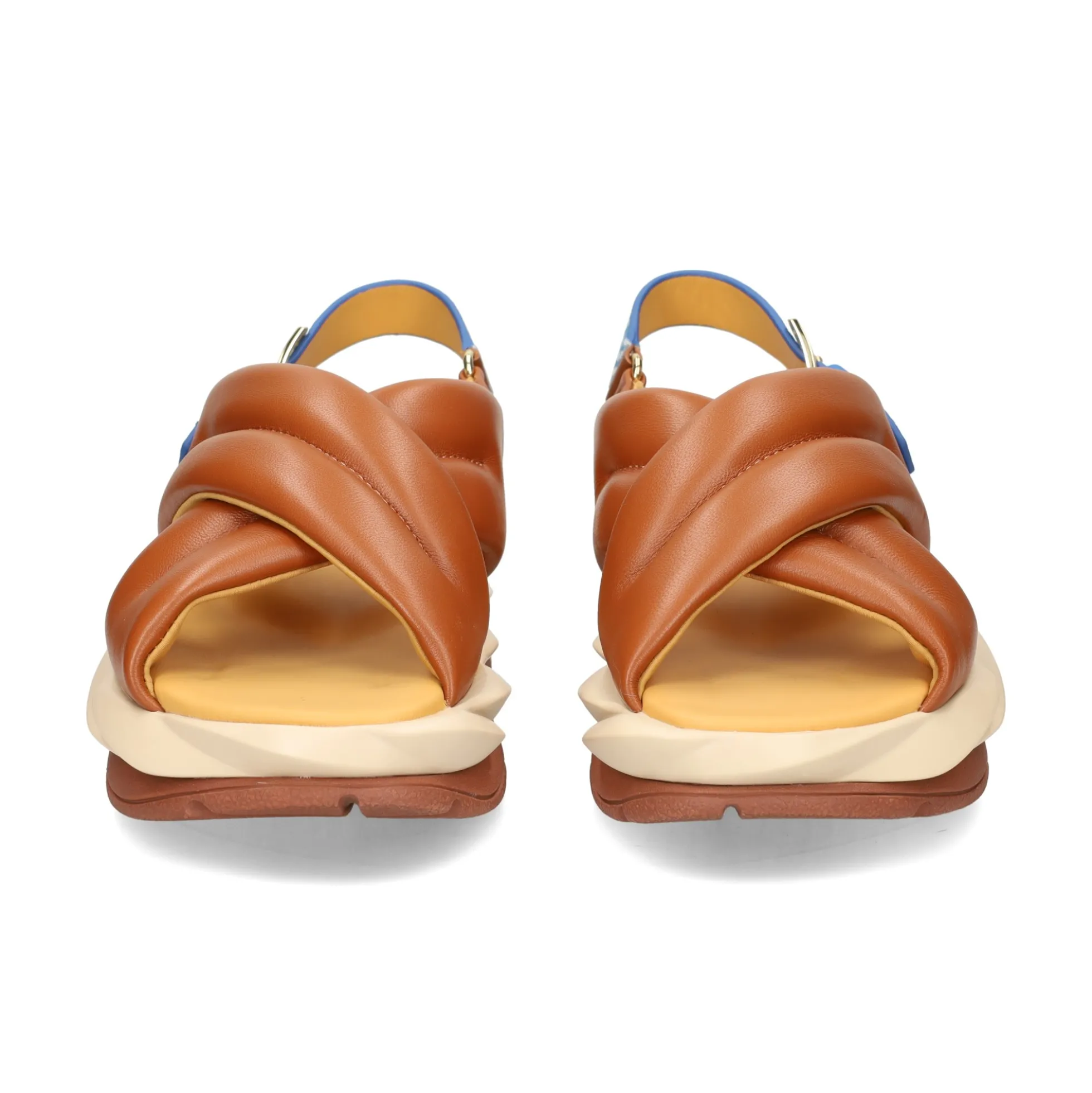 4CCCCEES Sandalias con plataforma de Mujer MELLOW MOA MARRON