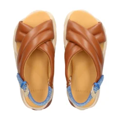 4CCCCEES Sandalias con plataforma de Mujer MELLOW MOA MARRON