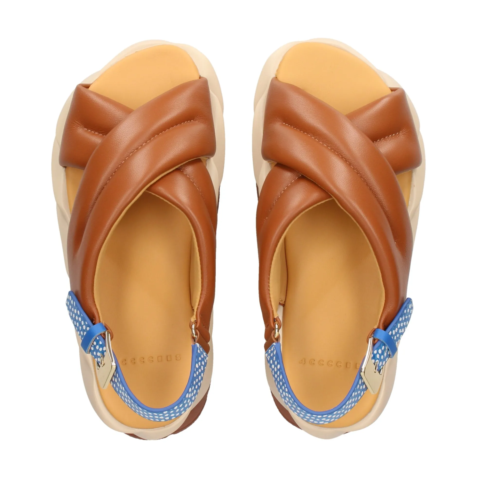 4CCCCEES Sandalias con plataforma de Mujer MELLOW MOA MARRON