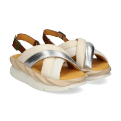 4CCCCEES Sandalias con plataforma de Mujer MELLOW MELA CREAM