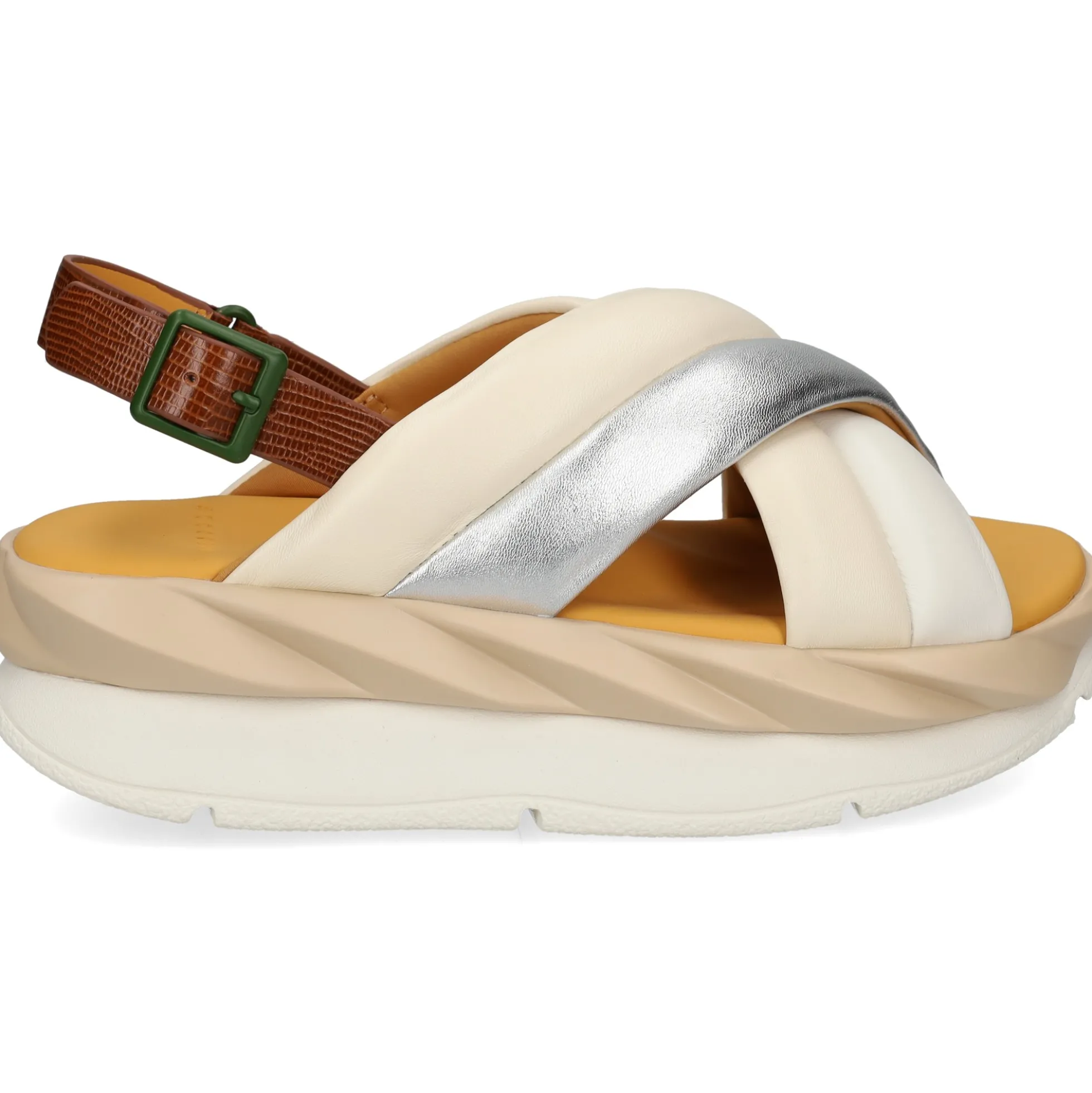 4CCCCEES Sandalias con plataforma de Mujer MELLOW MELA CREAM