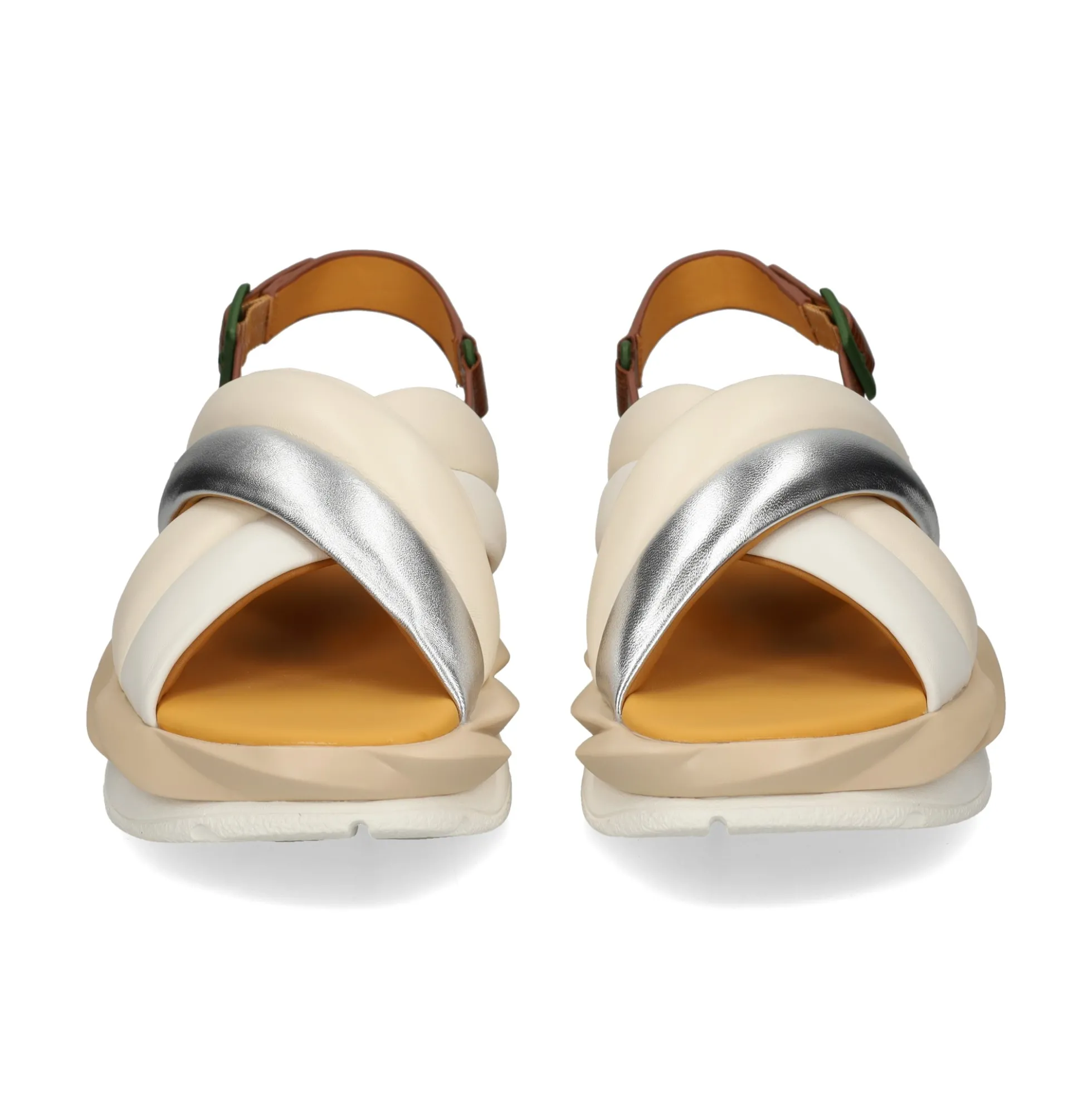 4CCCCEES Sandalias con plataforma de Mujer MELLOW MELA CREAM