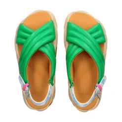 4CCCCEES Sandalias con plataforma de Mujer MELLOW MANA VERDE