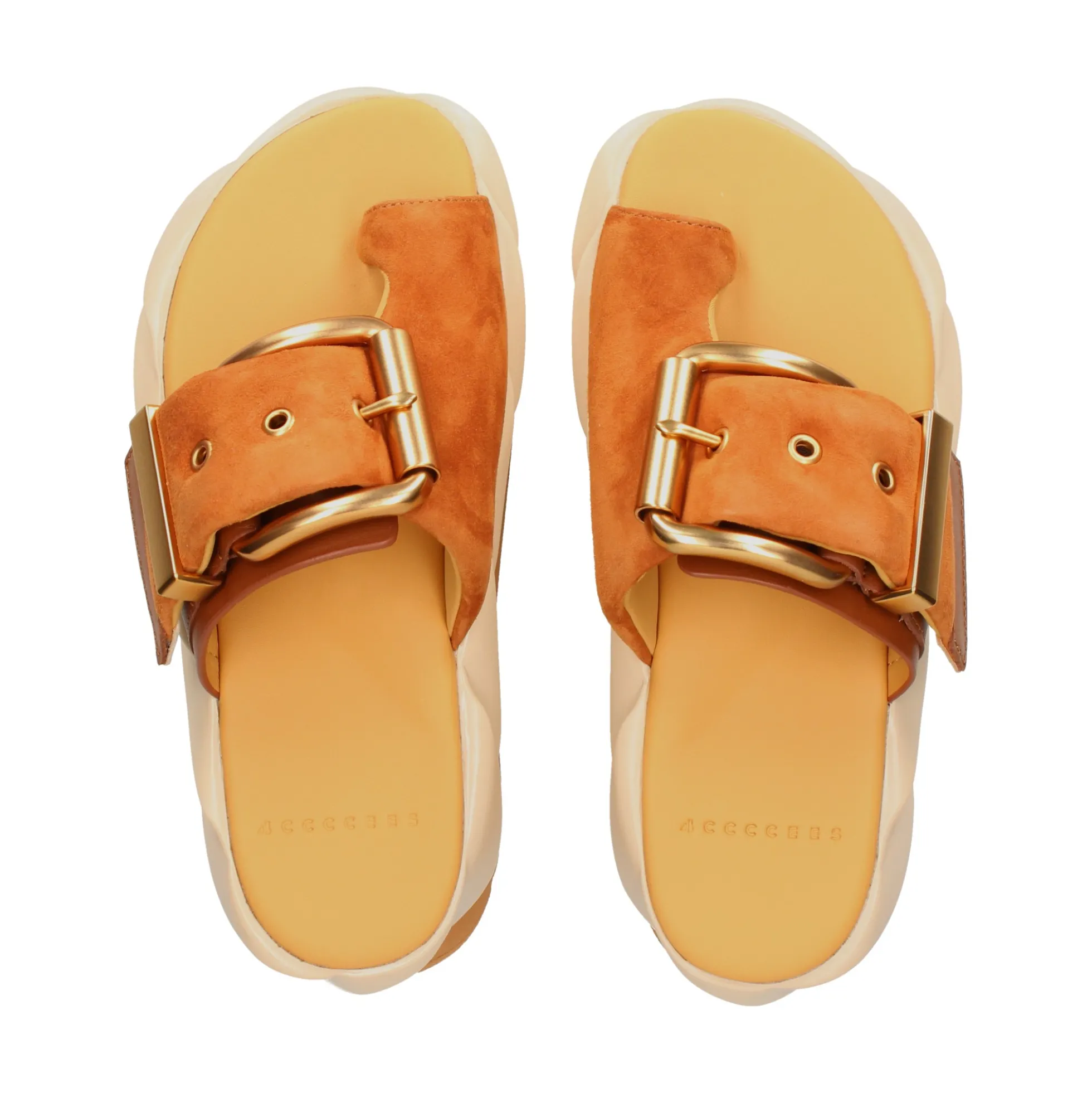 4CCCCEES Sandalias con plataforma de Mujer MELLOW GLOW SOFT BROWN