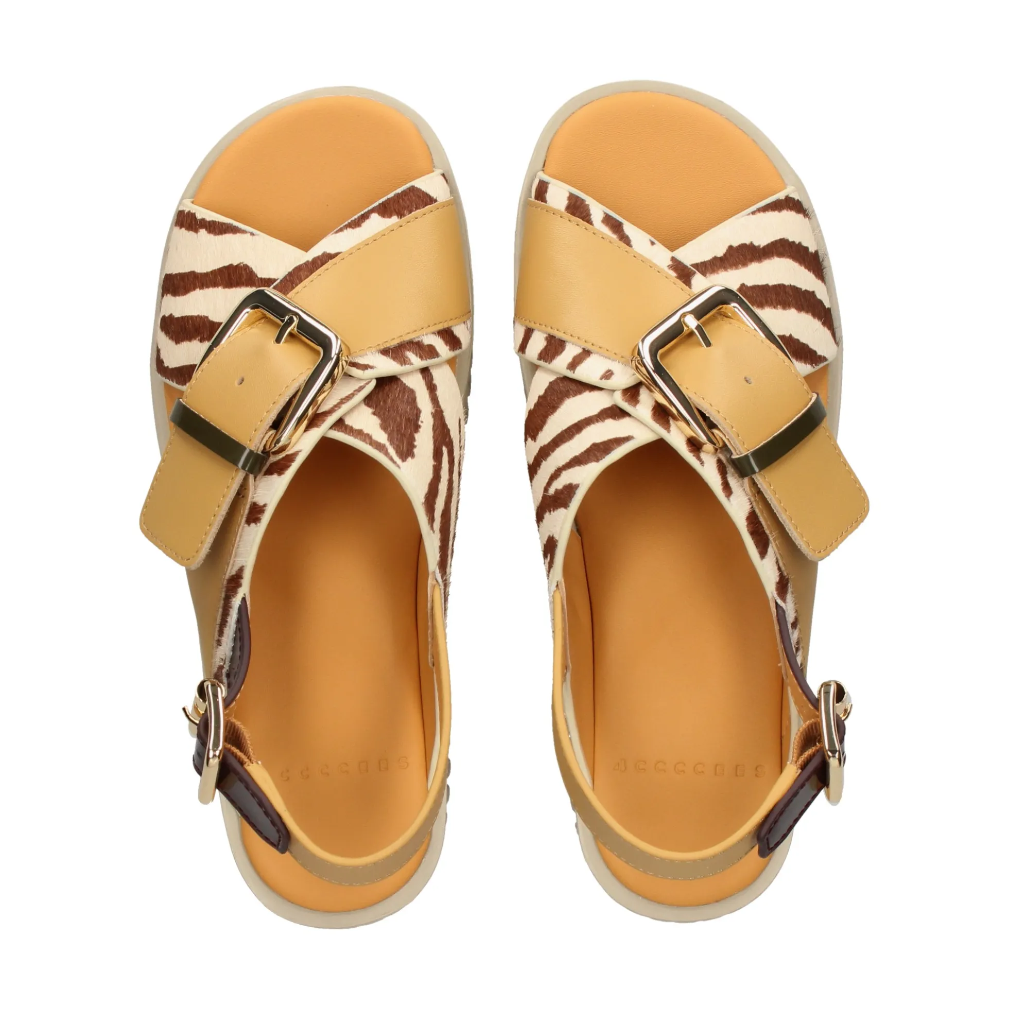 4CCCCEES Sandalias con plataforma de Mujer PLIA JUNO ZEBRA MIX