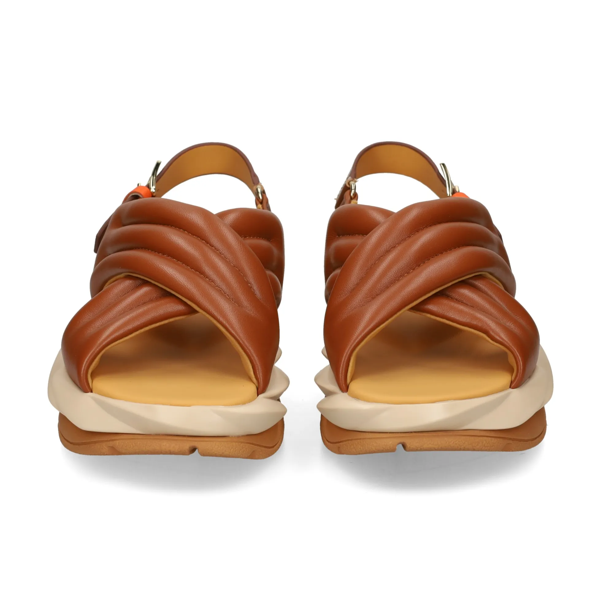 4CCCCEES Sandalias con plataforma de Mujer MELLOW MANA MARRON